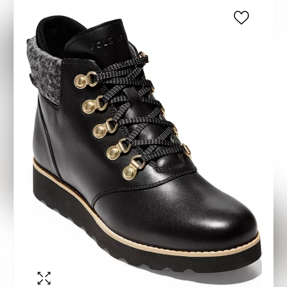 Cole Haan Nantucket Rugged Waterproof Hiker Boot Black 8 1/2 - Picture 1 of 9